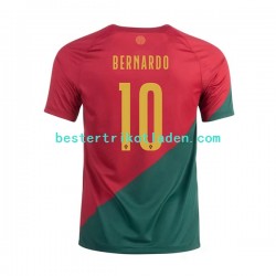 Fußballtrikot Portugal Bernardo 10 Heim Trikot Home WM 2022 Kurzarm für Herren