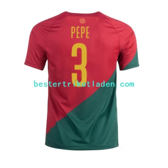 Fußballtrikot Portugal PEPE 3 Heim Trikot Home WM 2022 Kurzarm für Herren