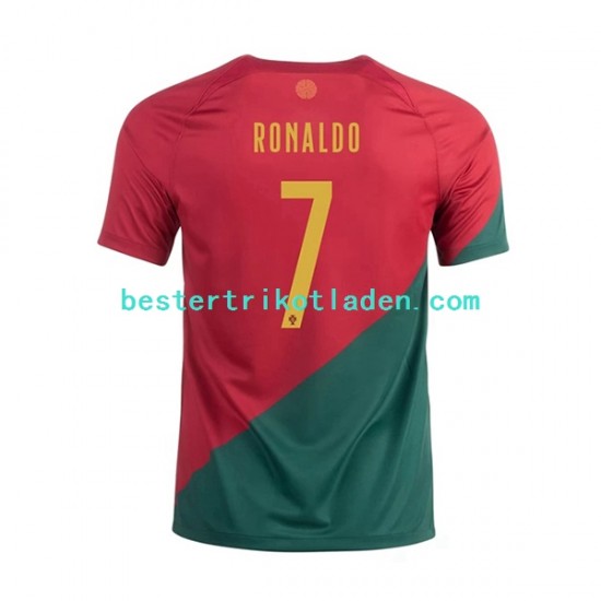 Fußballtrikot Portugal Ronaldo 7 Heim Trikot Home WM 2022 Kurzarm für Herren