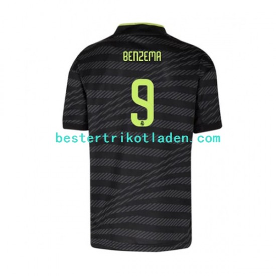 Fußballtrikot Real Madrid Karim Benzema 9 Ausweich Trikot 3rd 2022-2023 Kurzarm für Herren