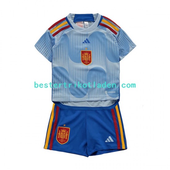 Fußballtrikot Spanien Auswärts Trikot Away WM 2022 Kurzarm für Kinder