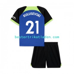 Fußballtrikot Tottenham Hotspur Dejan Kulusevski 21 Auswärts Trikot Away 2022-2023 Kurzarm für Kinder