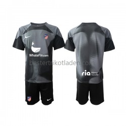 Fußballtrikot Atlético Madrid Torwart Auswärts Trikot Away 2022-2023 Kurzarm für Kinder