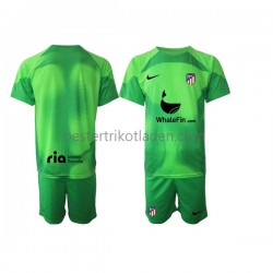 Fußballtrikot Atlético Madrid Torwart Heim Trikot Home 2022-2023 Kurzarm für Kinder
