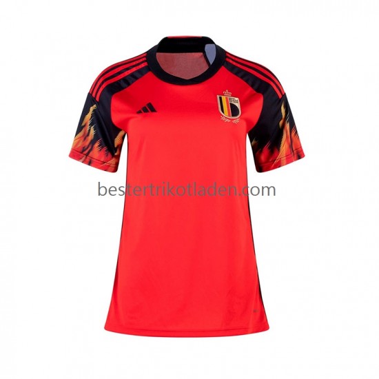 Fußballtrikot Belgien Heim Trikot Home WM 2022 Kurzarm für Dame