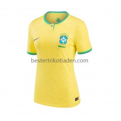 Fußballtrikot Brasilien Heim Trikot Home WM 2022 Kurzarm für Dame