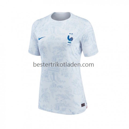 Fußballtrikot Frankreich Auswärts Trikot Away WM 2022 Kurzarm für Dame