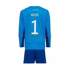 Fußballtrikot Deutschland Manuel Neuer 1 Torwart Heim Trikot Home WM 2022 Langarm für Kinder