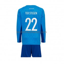 Fußballtrikot Deutschland ter Stegen 22 Torwart Heim Trikot Home WM 2022 Langarm für Kinder