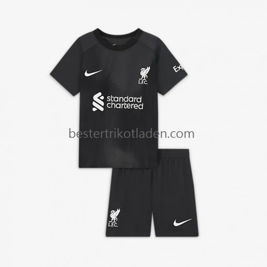 Fußballtrikot Liverpool Torwart Auswärts Trikot Away 2022-2023 Kurzarm für Kinder