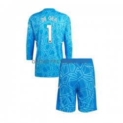 Fußballtrikot Manchester United DE GEA 1 Torwart Heim Trikot Home 2022-2023 Langarm für Kinder
