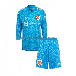 Fußballtrikot Manchester United Torwart Heim Trikot Home 2022-2023 Langarm für Kinder