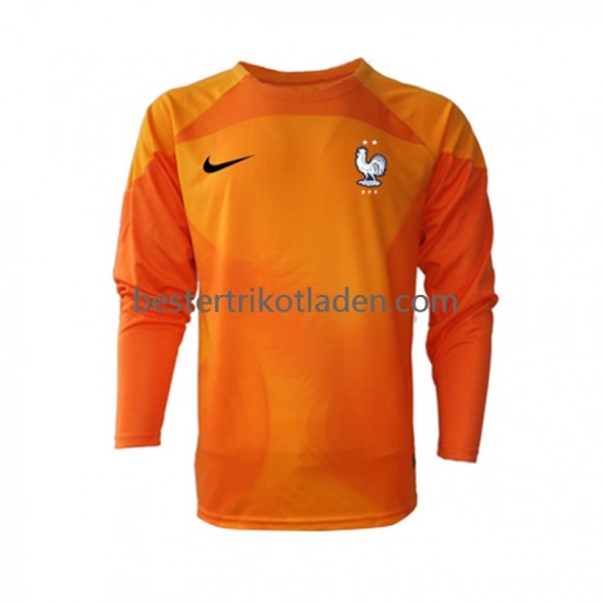 Fußballtrikot Frankreich Torwart Auswärts Trikot Away WM 2022 Langarm für Herren