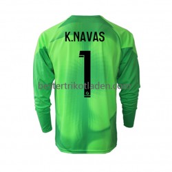 Fußballtrikot Paris Saint-Germain Keylor Navas 1 Torwart Heim Trikot Home 2022-2023 Langarm für Herren