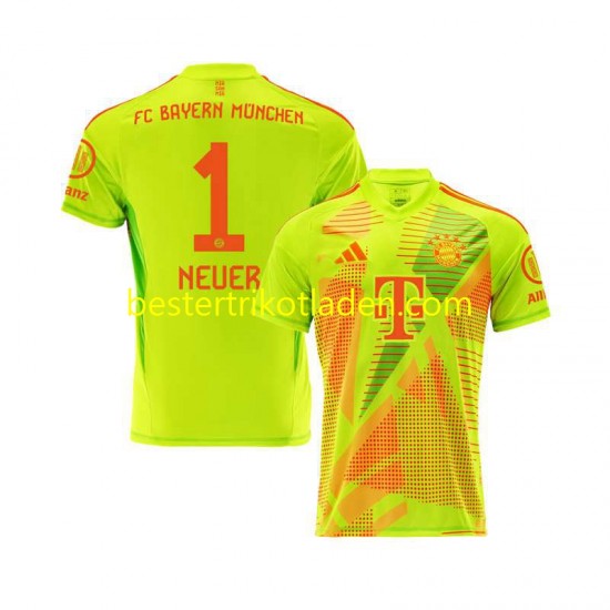 Fußballtrikot FC Bayern München Manuel Neuer 1 Torwart Heim Trikot Home 2024-2025 Kurzarm für Herren
