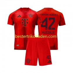 Fußballtrikot FC Bayern München Jamal Musiala 42 Heim Trikot Home 2024-2025 Kurzarm für Kinder