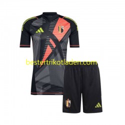 Fußballtrikot Belgien Torwart Heim Trikot Home Euro 2024 Kurzarm für Kinder