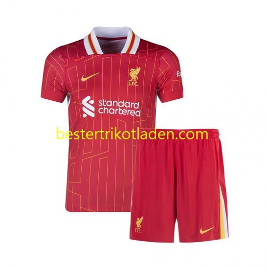 Fußballtrikot Liverpool Heim Trikot Home 2024-2025 Kurzarm für Kinder