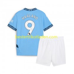 Fußballtrikot Manchester City Erling Haaland 9 Heim Trikot Home 2024-2025 Kurzarm für Kinder