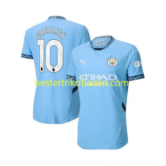 Fußballtrikot Manchester City Jack Grealish 10 Heim Trikot Home 2024-2025 Kurzarm für Herren