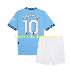 Fußballtrikot Manchester City Jack Grealish 10 Heim Trikot Home 2024-2025 Kurzarm für Kinder
