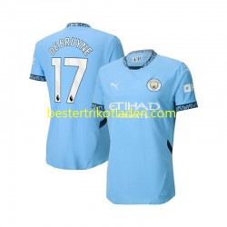 Fußballtrikot Manchester City Kevin De Bruyne 17 Heim Trikot Home 2024-2025 Kurzarm für Herren