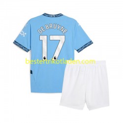 Fußballtrikot Manchester City Kevin De Bruyne 17 Heim Trikot Home 2024-2025 Kurzarm für Kinder